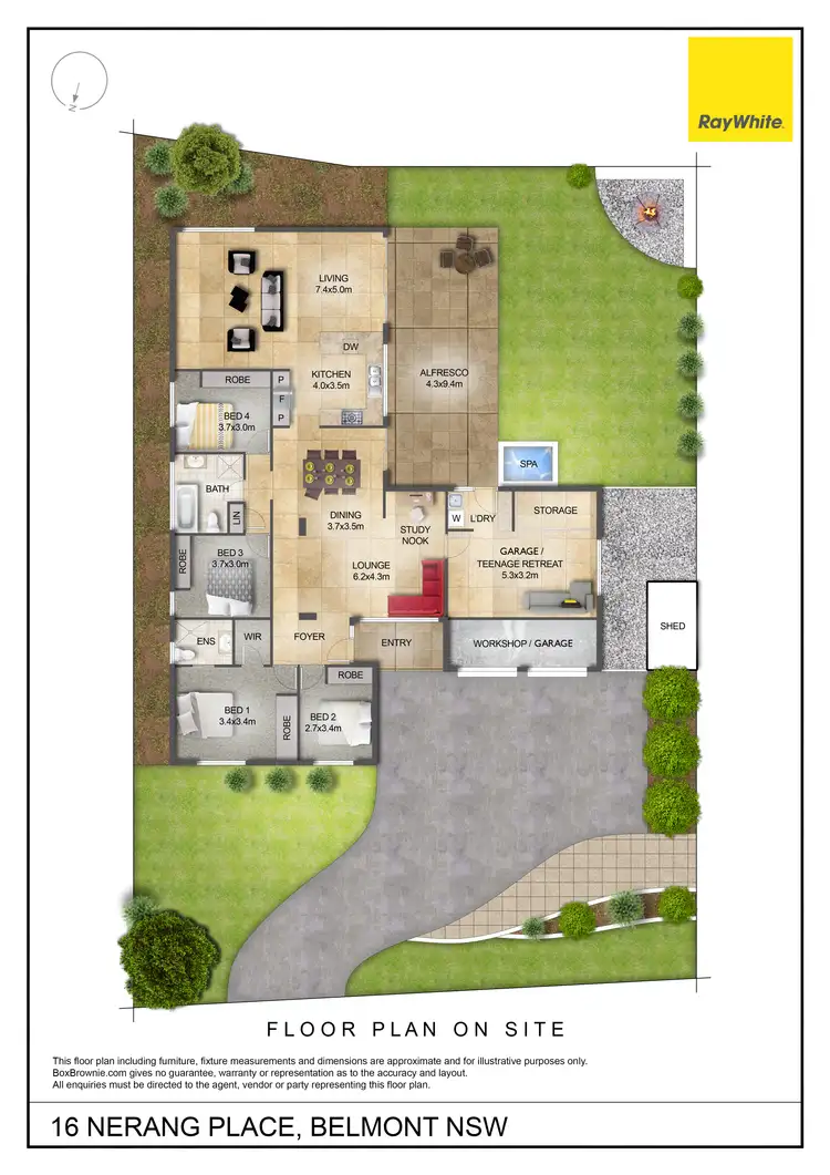 Floorplan of Homely house listing, 16 Nerang Place, Belmont NSW 2280