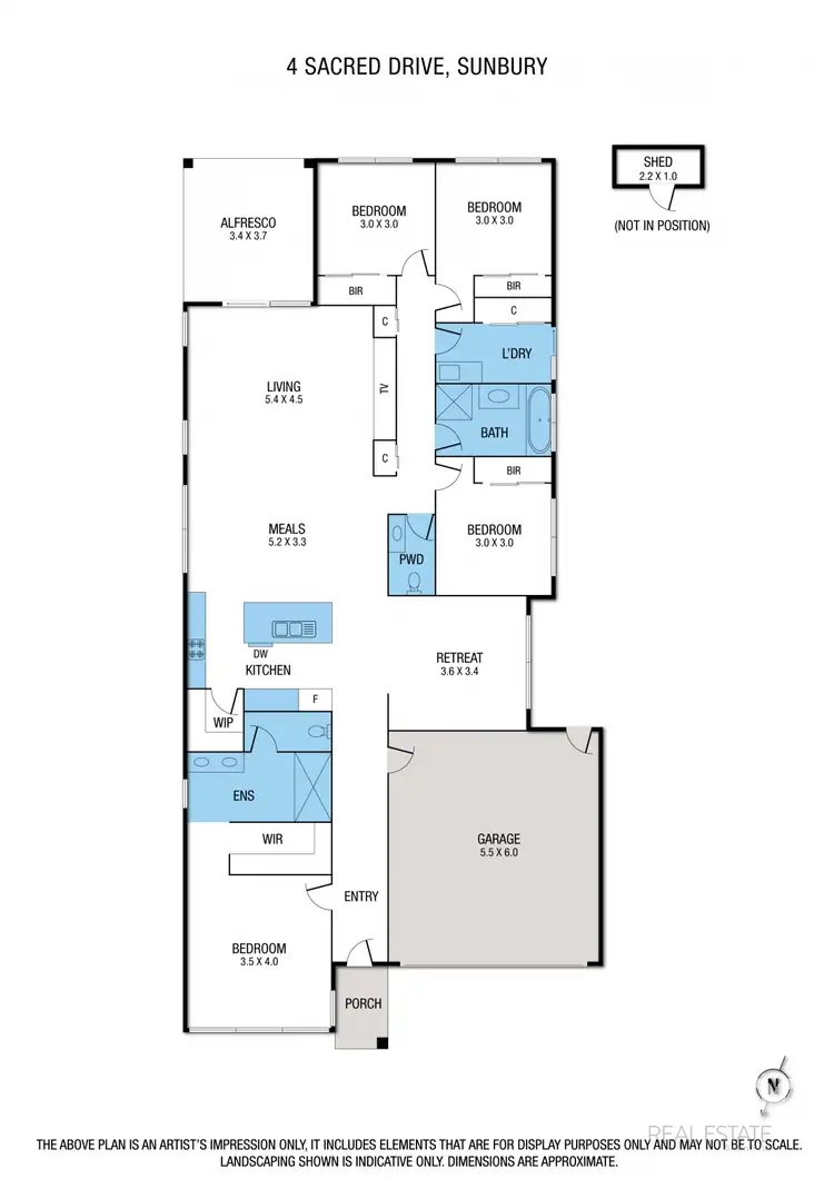 Floorplan of Homely house listing, 4 Sacred Drive, Sunbury VIC 3429