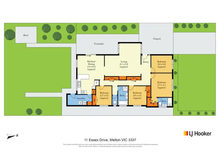 Floorplan of Homely house listing, 11 Essex Drive, Melton VIC 3337