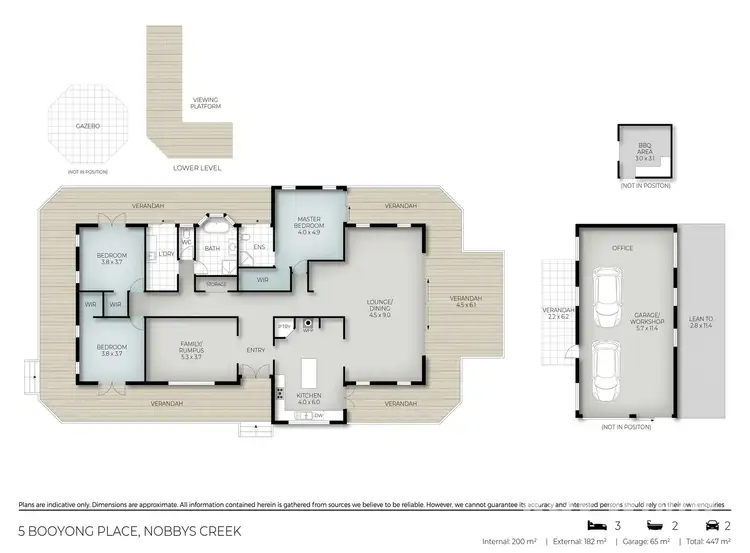 Floorplan of Homely rural property listing, 5 Booyong Place, Nobbys Creek NSW 2484