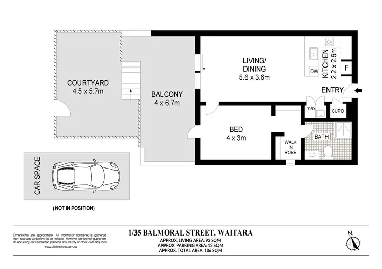Floorplan of Homely apartment listing, 1/35-39 Balmoral Street, Waitara NSW 2077