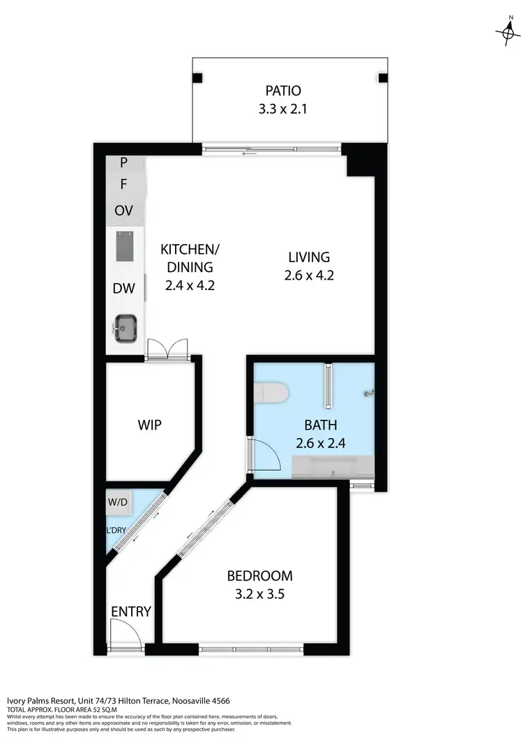 Floorplan of Homely unit listing, 74/73 Hilton Terrace, Noosaville QLD 4566