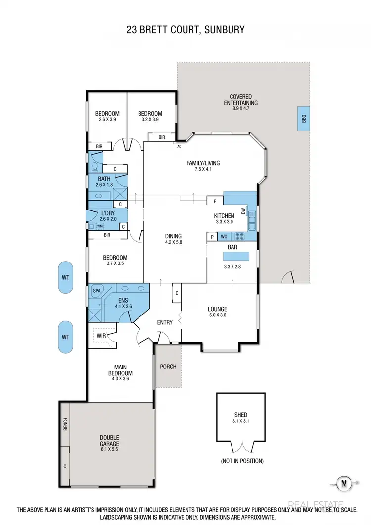 Floorplan of Homely house listing, 23 Brett Court, Sunbury VIC 3429