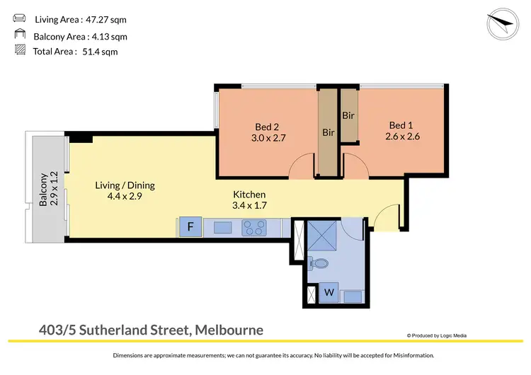 Floorplan of Homely apartment listing, 403/5 Sutherland Street, Melbourne VIC 3000