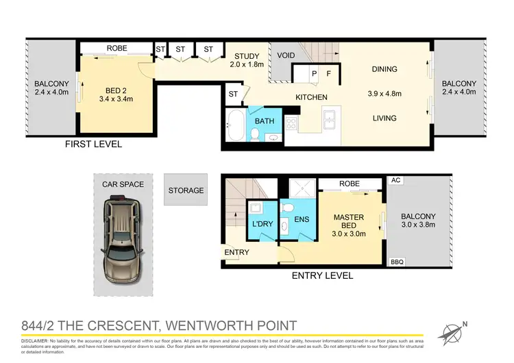 Floorplan of Homely apartment listing, 844/2 The Crescent, Wentworth Point NSW 2127