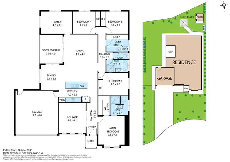 Floorplan of Homely house listing, 15 Ritz Place, Dubbo NSW 2830