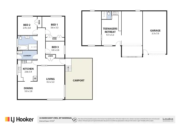 Floorplan of Homely house listing, 34 Marchant Crescent, Mount Warrigal NSW 2528