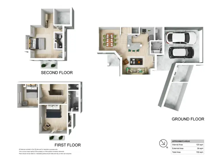 Floorplan of Homely townhouse listing, 15/42 Burns Street, North Fremantle WA 6159