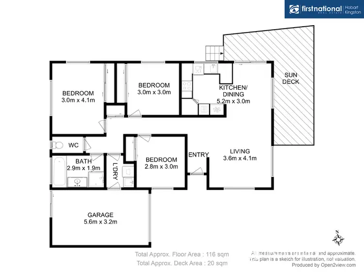 Floorplan of Homely unit listing, 2/110 Crystal Downs Drive, Blackmans Bay TAS 7052