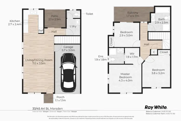 Floorplan of Homely townhouse listing, 33/45 Ari Street, Marsden QLD 4132