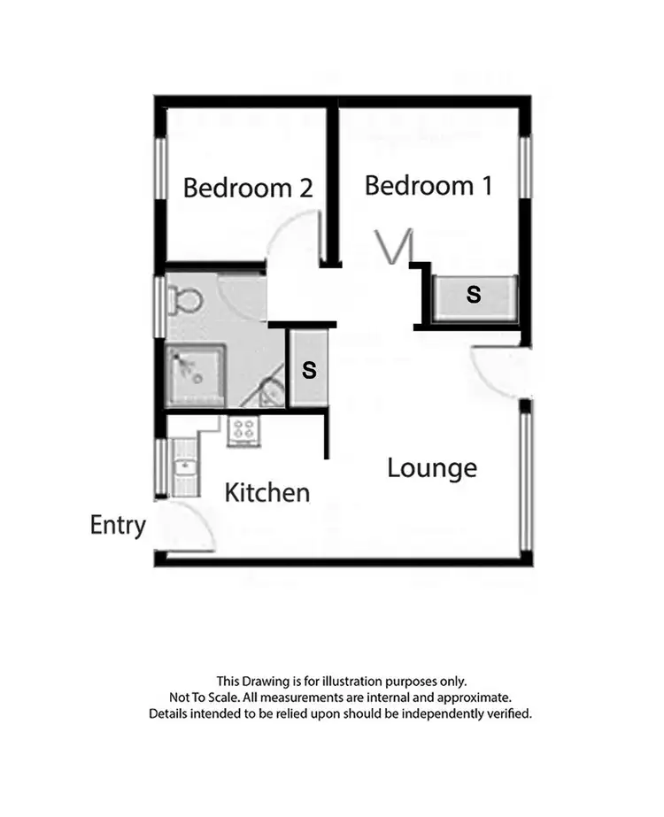 Floorplan of Homely unit listing, 1/7 Lewis Road, Carrickalinga SA 5204
