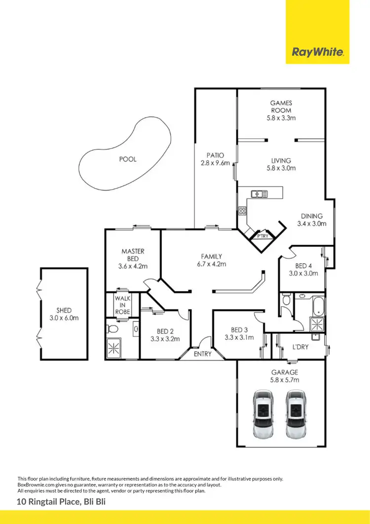 Floorplan of Homely house listing, 10 Ringtail Place, Bli Bli QLD 4560