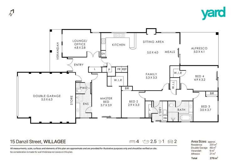 Floorplan of Homely house listing, 15 Danzil Street, Willagee WA 6156