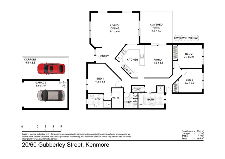 Floorplan of Homely townhouse listing, 20/60 Gubberley Street, Kenmore QLD 4069