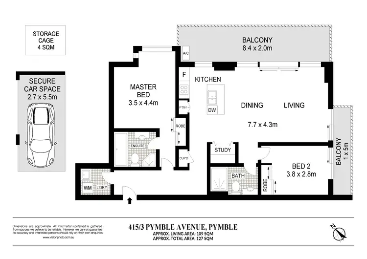 Floorplan of Homely unit listing, 415/3 Pymble Avenue, Pymble NSW 2073