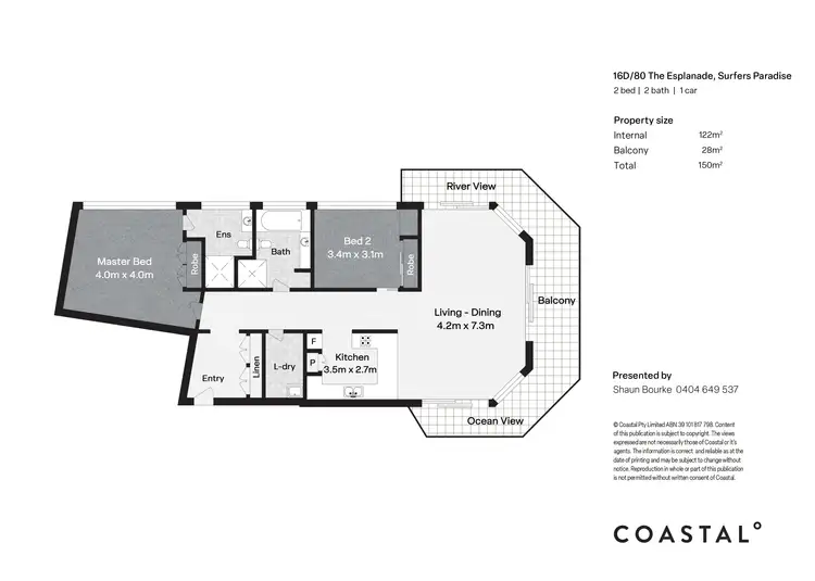 Floorplan of Homely apartment listing, 16D/80 The Esplanade, Surfers Paradise QLD 4217