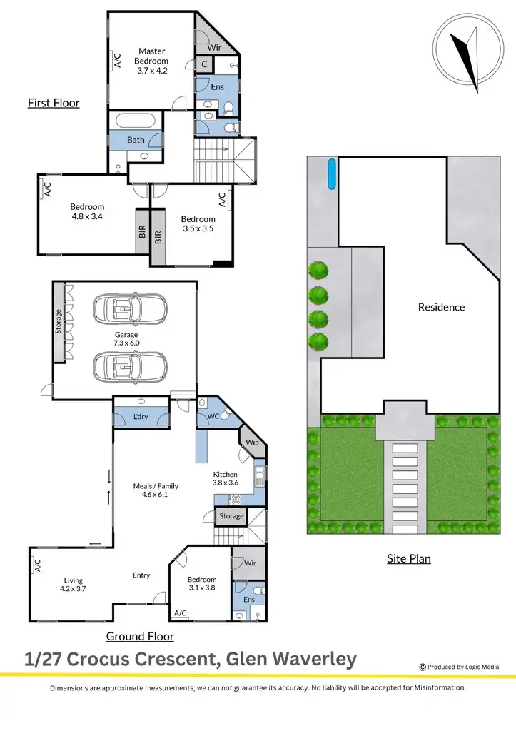 Floorplan of Homely townhouse listing, 1/27 Crocus Crescent, Glen Waverley VIC 3150