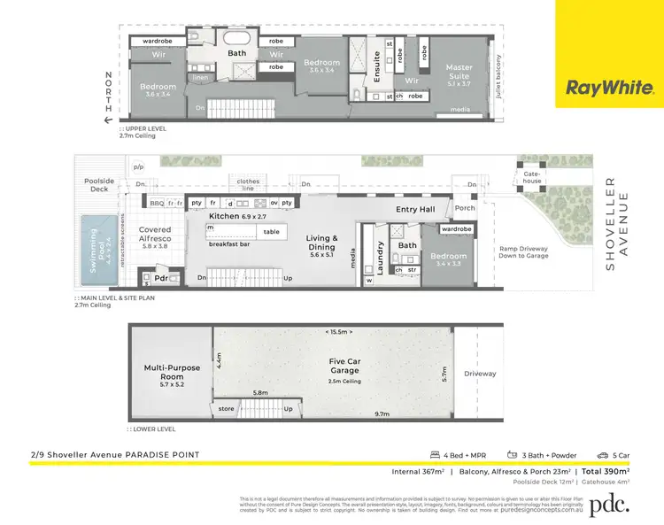 Floorplan of Homely semi-detached listing, 2/9 Shoveller Avenue, Paradise Point QLD 4216