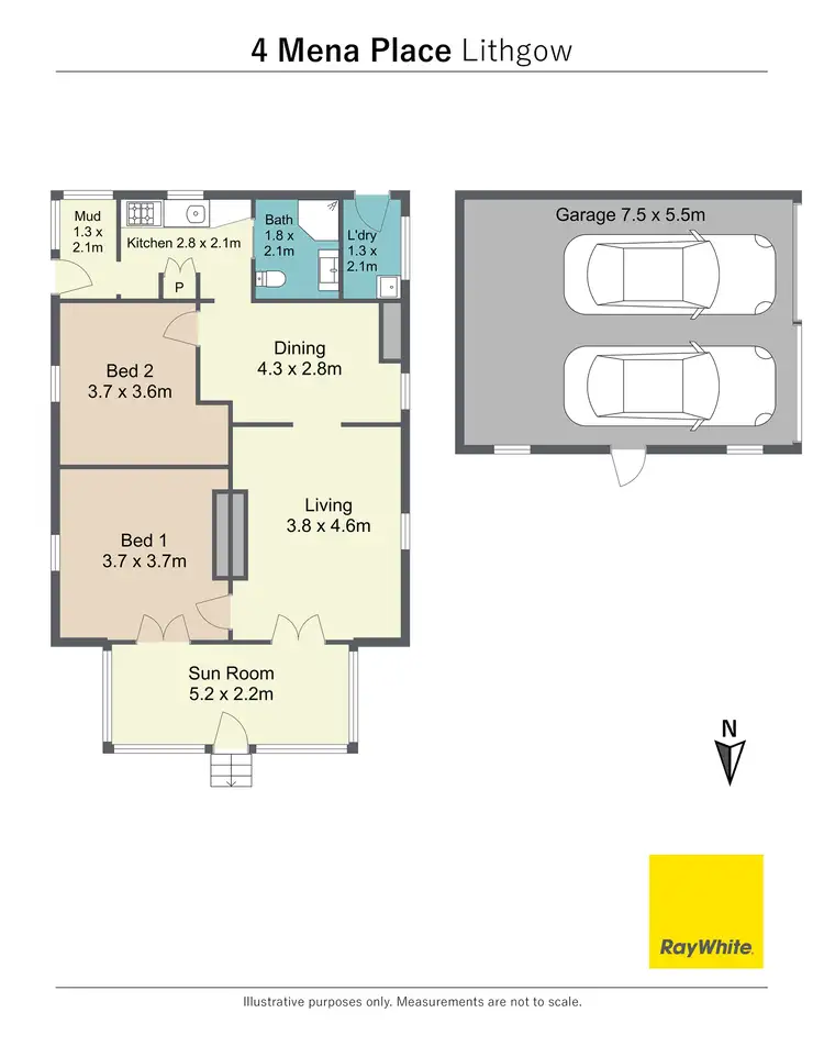 Floorplan of Homely house listing, 4 Mena Place, Lithgow NSW 2790