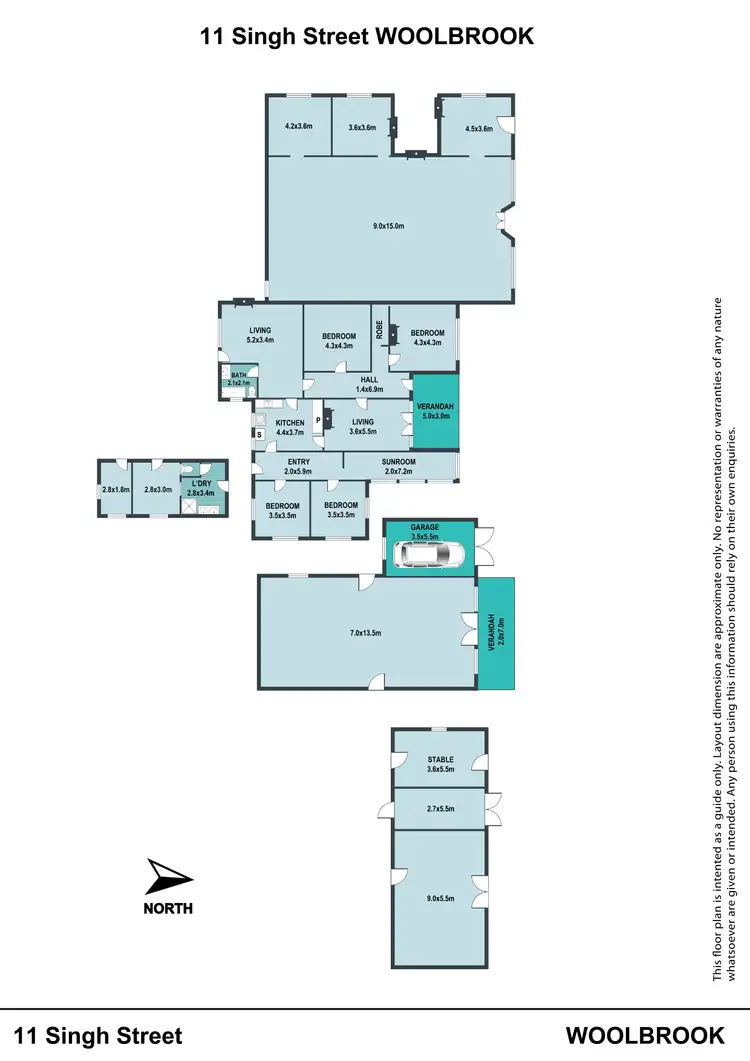 Floorplan of Homely rural property listing, 11-17 Singh Street, Woolbrook NSW 2354