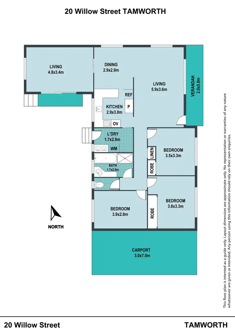 Floorplan of Homely house listing, 20 Willow Street, Tamworth NSW 2340
