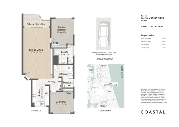 Floorplan of Homely unit listing, 43/15 Santa Monica Road, Miami QLD 4220