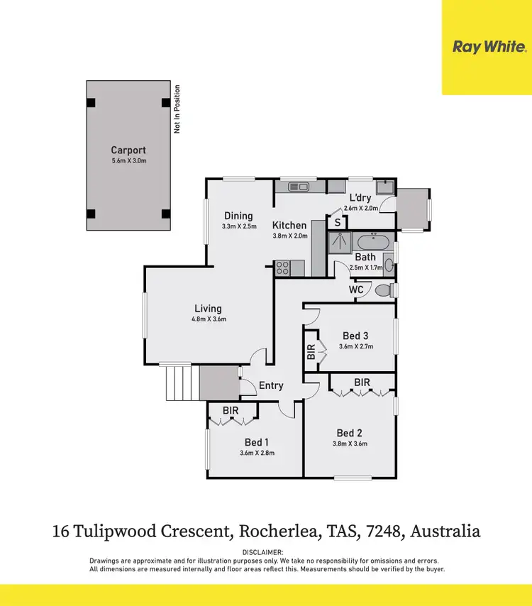 Floorplan of Homely house listing, 16 Tulipwood Crescent, Rocherlea TAS 7248