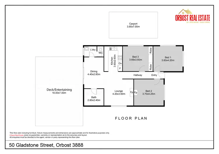 Floorplan of Homely house listing, 50 Gladstone Street, Orbost VIC 3888