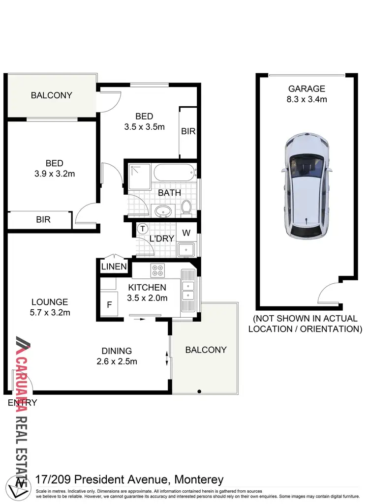 Floorplan of Homely unit listing, 17/209-211 President Avenue, Monterey NSW 2217