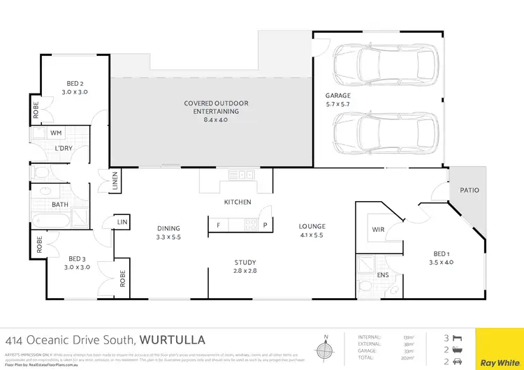 Floorplan of Homely house listing, 414 Oceanic Drive South, Wurtulla QLD 4575