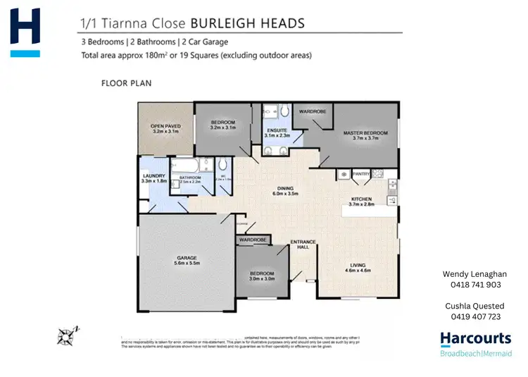 Floorplan of Homely house listing, 1/1 Tiarnna Close, Burleigh Heads QLD 4220