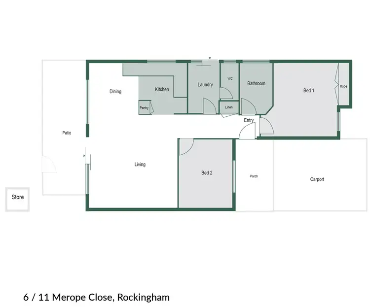 Floorplan of Homely unit listing, 6/11 Merope Close, Rockingham WA 6168