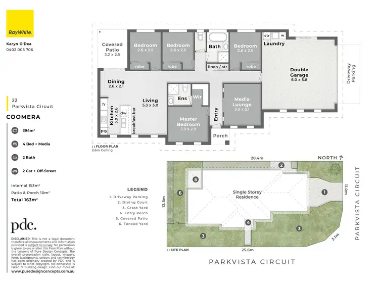 Floorplan of Homely house listing, 22 Parkvista Circuit, Coomera QLD 4209