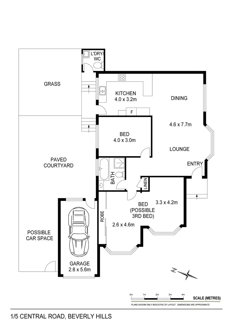Floorplan of Homely villa listing, 1/5 Central Road, Beverly Hills NSW 2209
