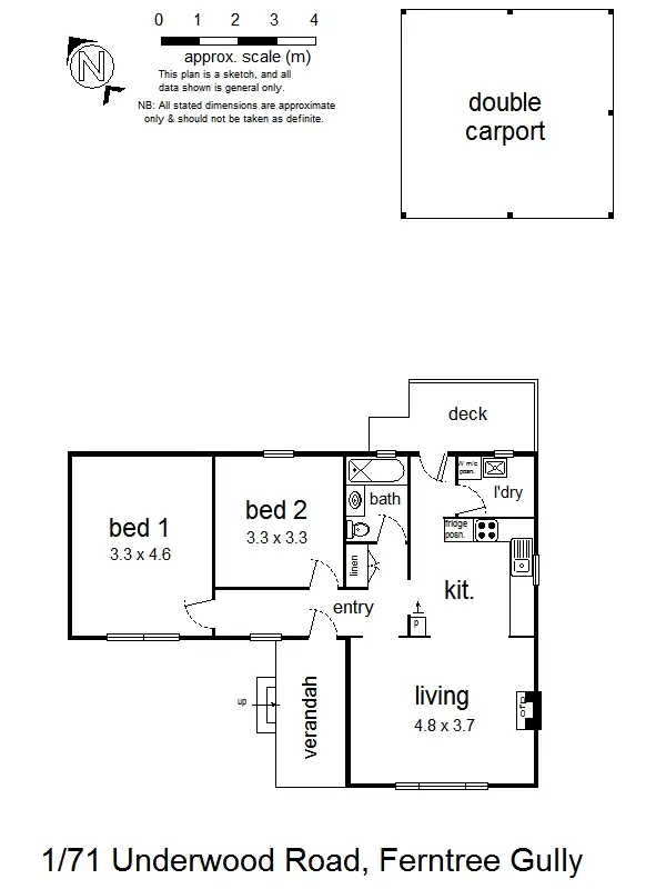 Floorplan of Homely unit listing, 1/71 Underwood Road, Ferntree Gully VIC 3156