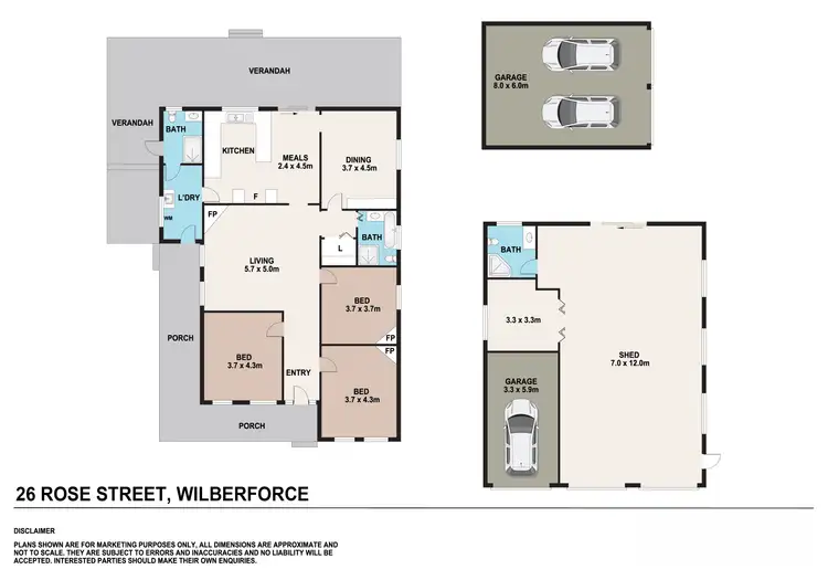Floorplan of Homely rural property listing, 26 Rose Street, Wilberforce NSW 2756