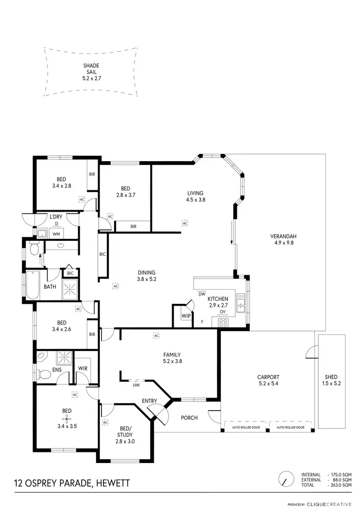 Floorplan of Homely house listing, 12 Osprey Parade, Hewett SA 5118