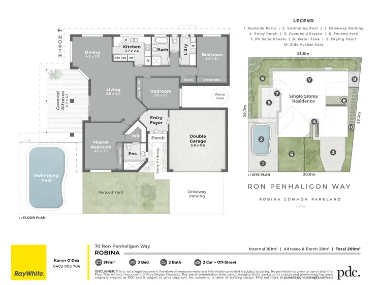 Floorplan of Homely house listing, 70 Ron Penhaligon Way, Robina QLD 4226