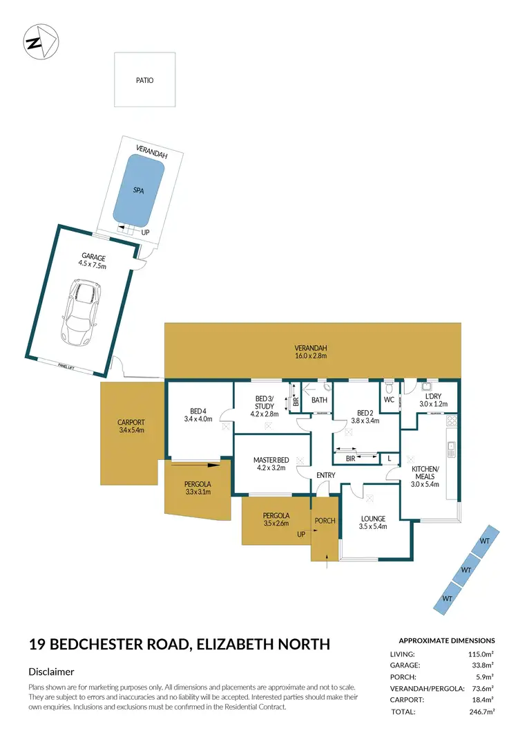 Floorplan of Homely house listing, 19 Bedchester Road, Elizabeth North SA 5113