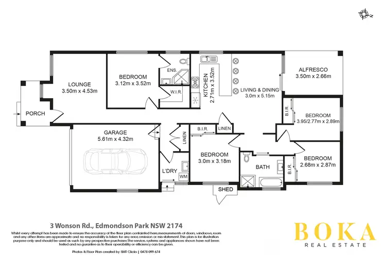 Floorplan of Homely house listing, 3 Wonson Road, Edmondson Park NSW 2174