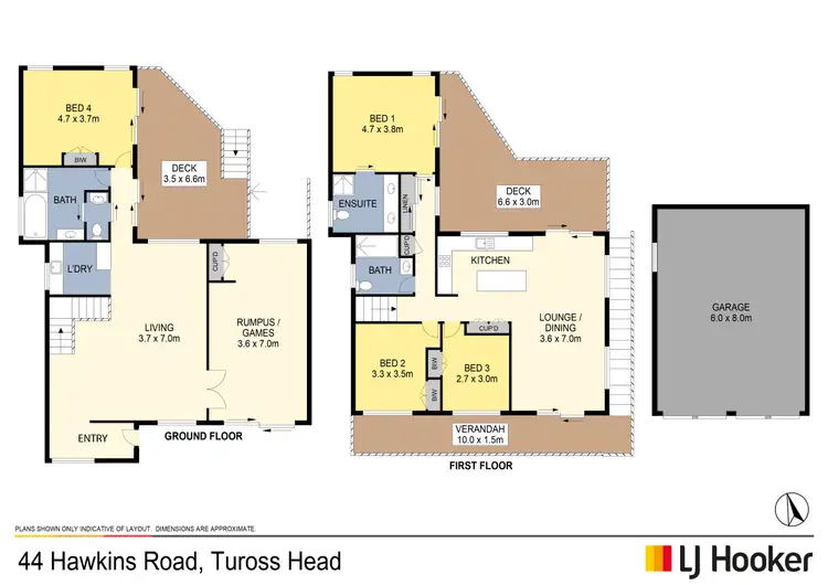 Floorplan of Homely house listing, 44 Hawkins Road, Tuross Head NSW 2537