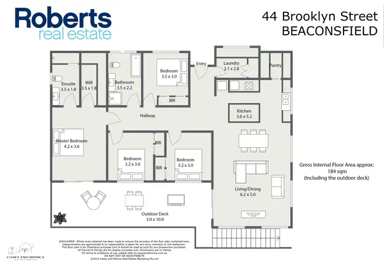 Floorplan of Homely house listing, 44 Brooklyn Street, Beaconsfield TAS 7270