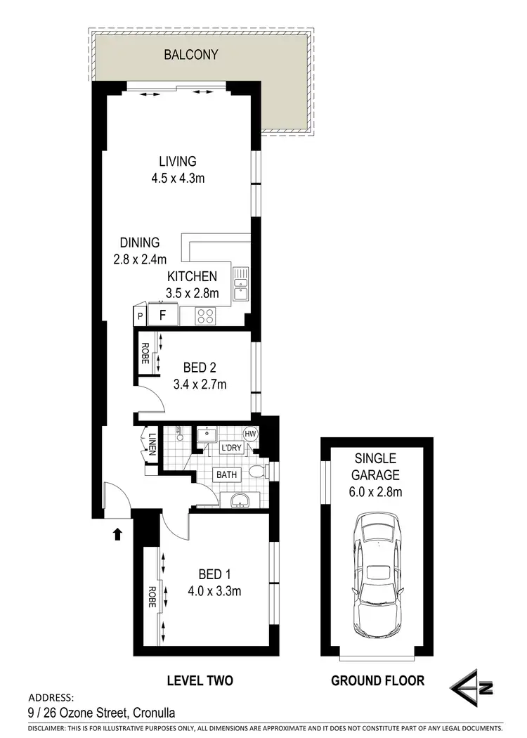 Floorplan of Homely apartment listing, 9/26 Ozone Street, Cronulla NSW 2230