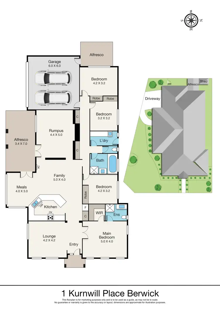 Floorplan of Homely house listing, 1 Kurnwill Place, Berwick VIC 3806