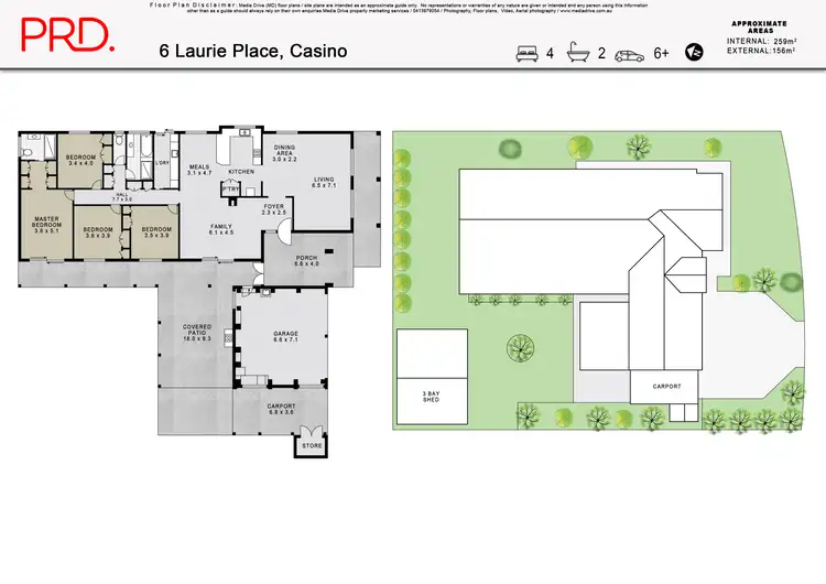 Floorplan of Homely house listing, 6 Laurie Place, Casino NSW 2470