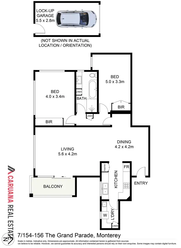 Floorplan of Homely apartment listing, 7/154-156 The Grand Parade, Monterey NSW 2217