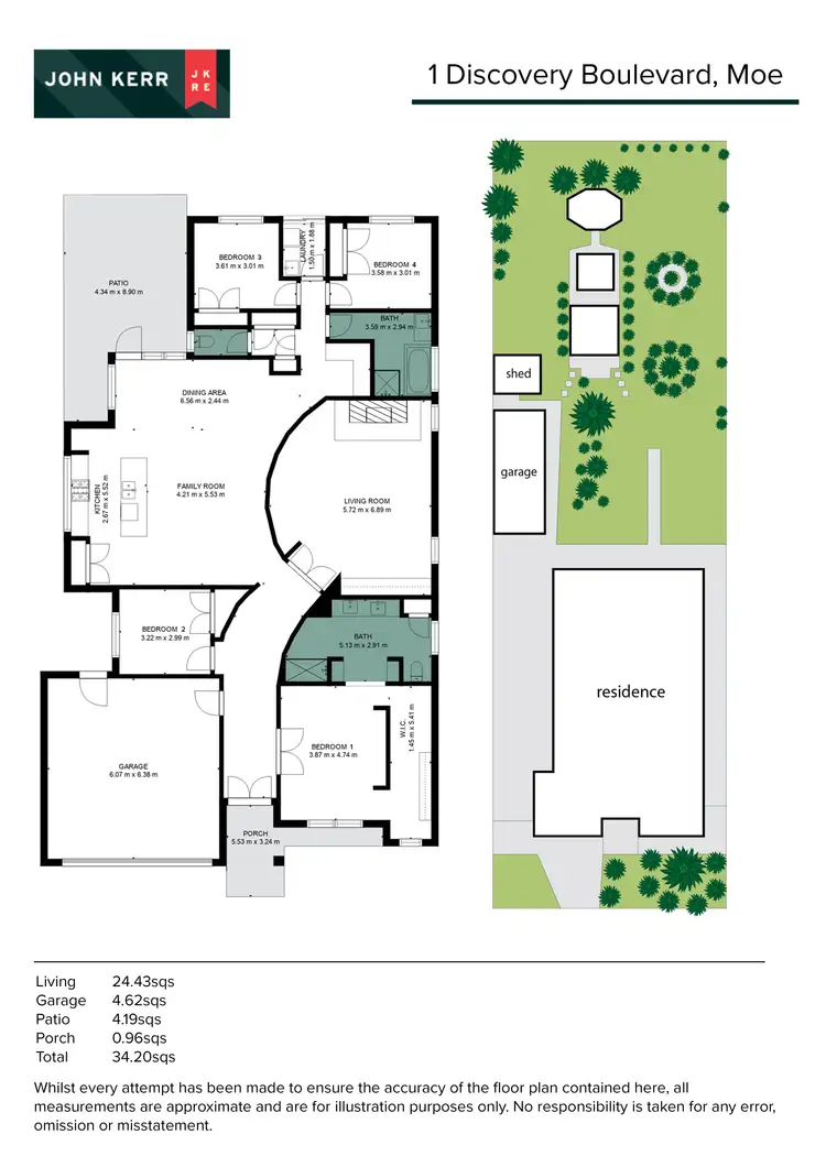 Floorplan of Homely house listing, 1 Discovery Boulevard, Moe VIC 3825