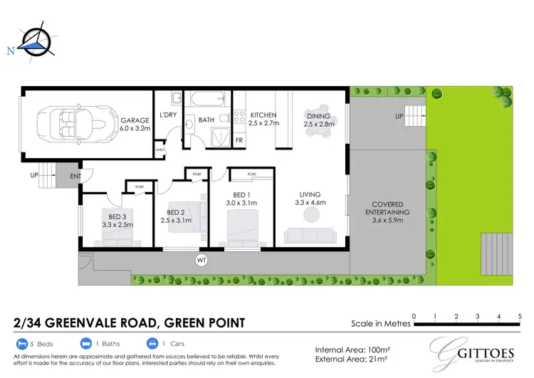 Floorplan of Homely semi-detached listing, 2/34 Greenvale Road, Green Point NSW 2251