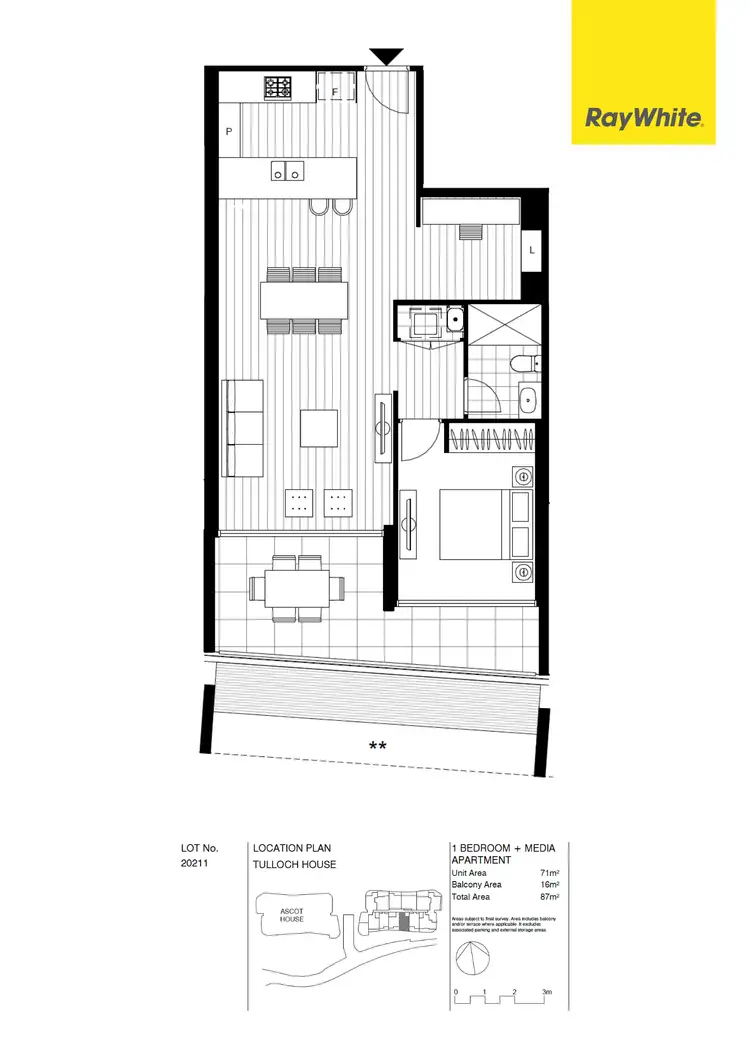 Floorplan of Homely apartment listing, 20211/61 St Leger Way, Ascot QLD 4007