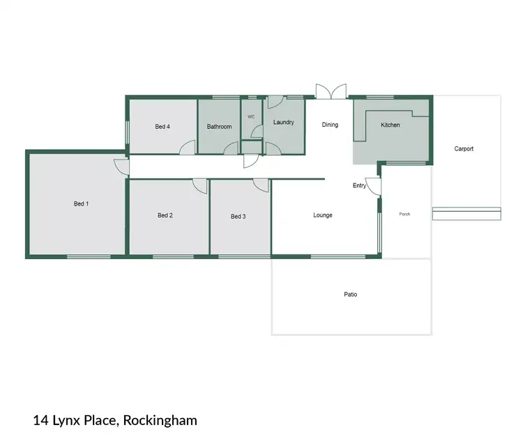 Floorplan of Homely house listing, 14 Lynx Place, Rockingham WA 6168